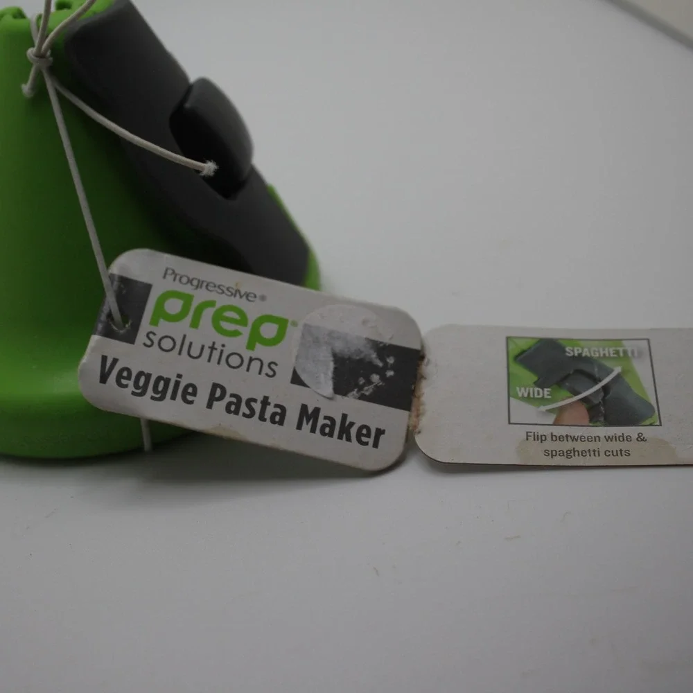 Progressive Prep Solutions Veggie‎ Pasta Maker Spaghetti & Wide Cuts NEW Green